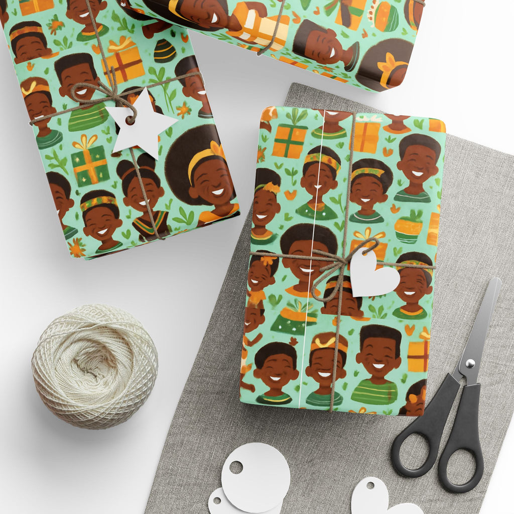 African American Wrapping Paper — Black Heritage Gift Wrap
