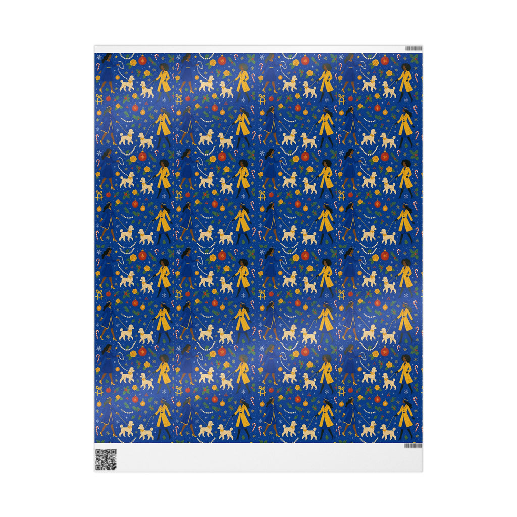 Divine 9 Celebration— Pretty Poodle festive wrapping paper