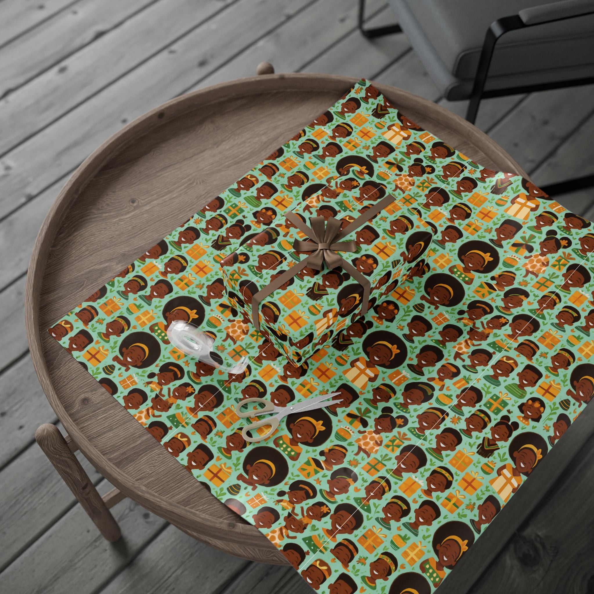 African American Wrapping Paper — Black Heritage Gift Wrap