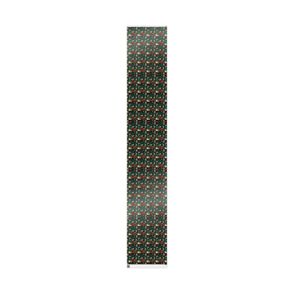 Holiday Gift Wrap Paper – Retro Santa & Cozy Sweater Pattern