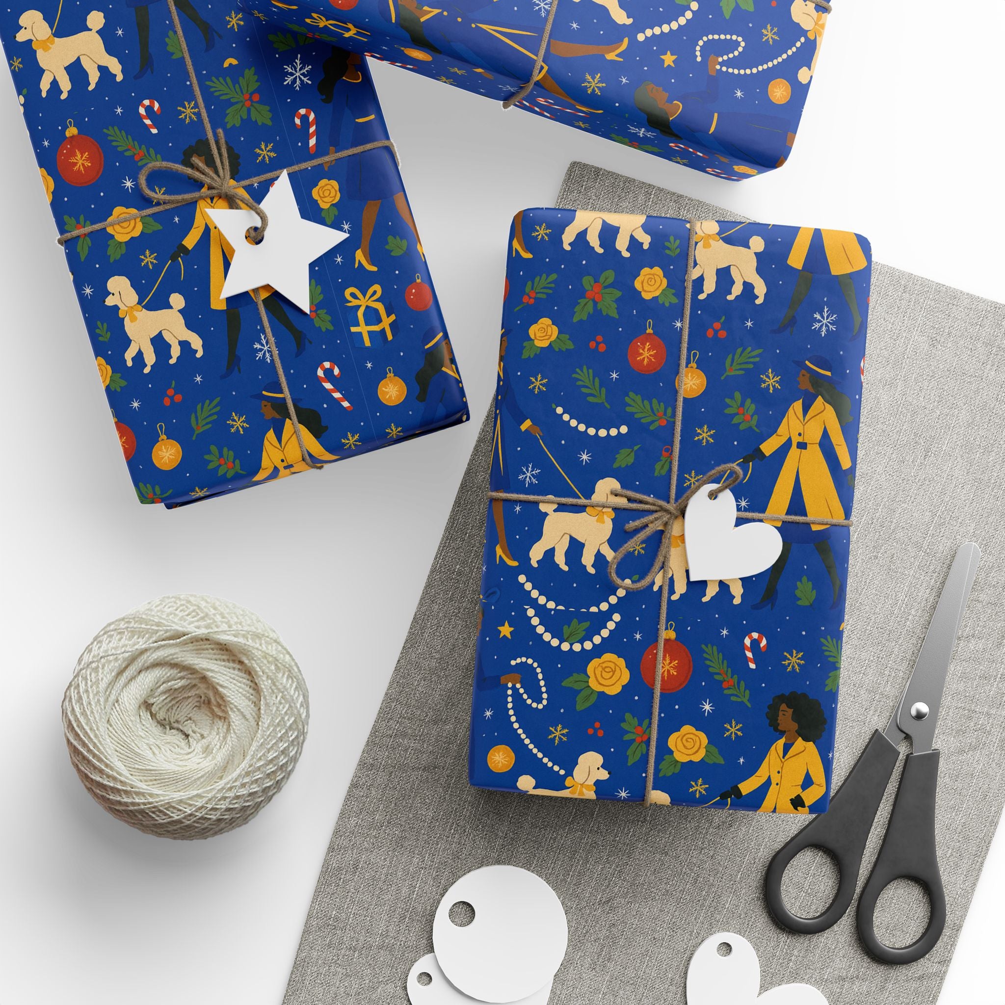 Divine 9 Celebration— Pretty Poodle festive wrapping paper