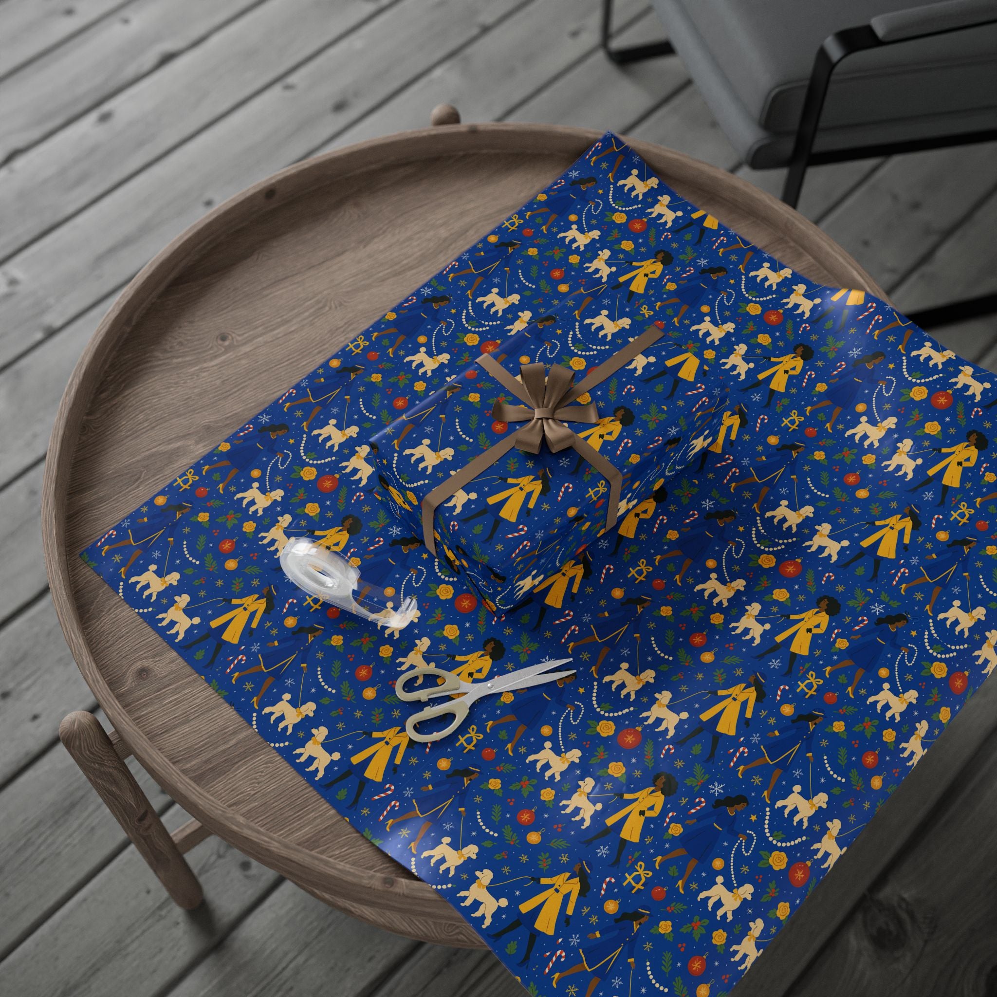 Divine 9 Celebration— Pretty Poodle festive wrapping paper