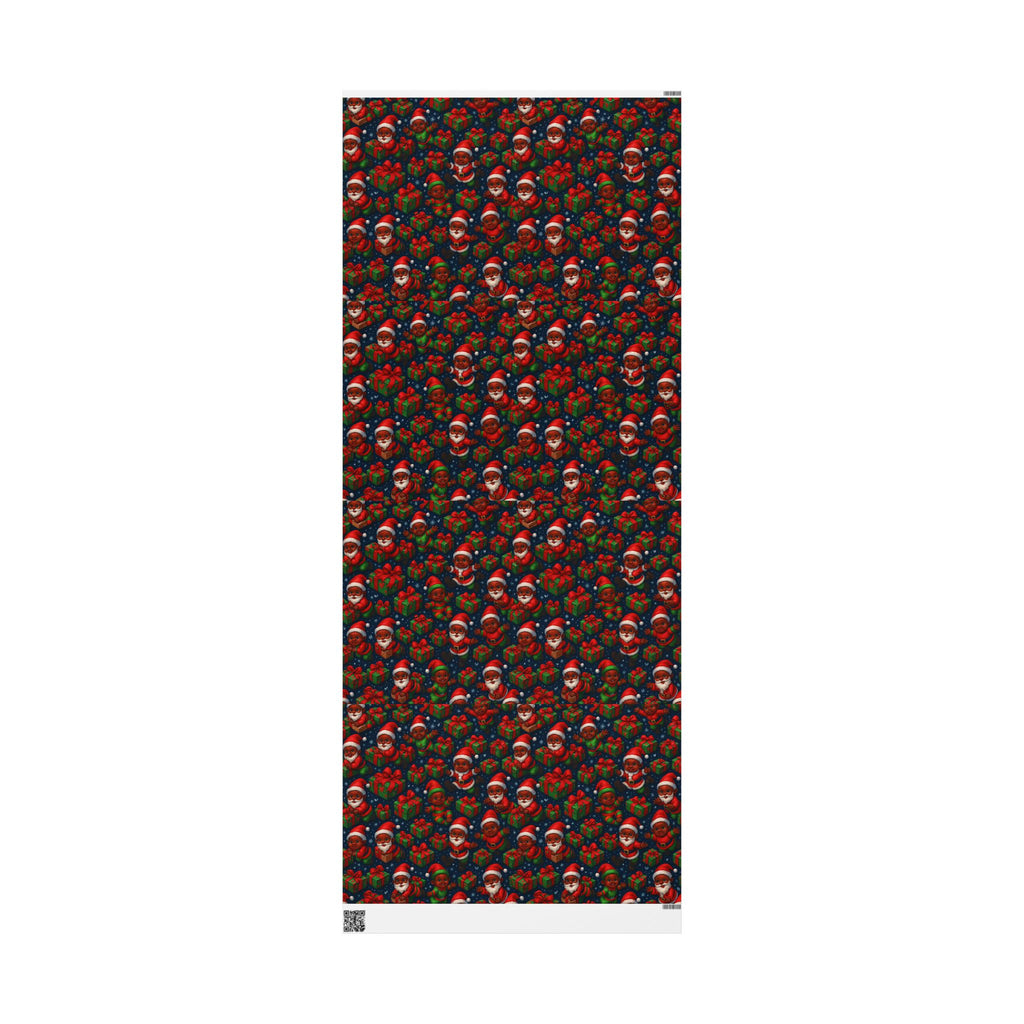 Santa Babies Wrapping Paper — African American Santa Representation Holiday Gift Wrap