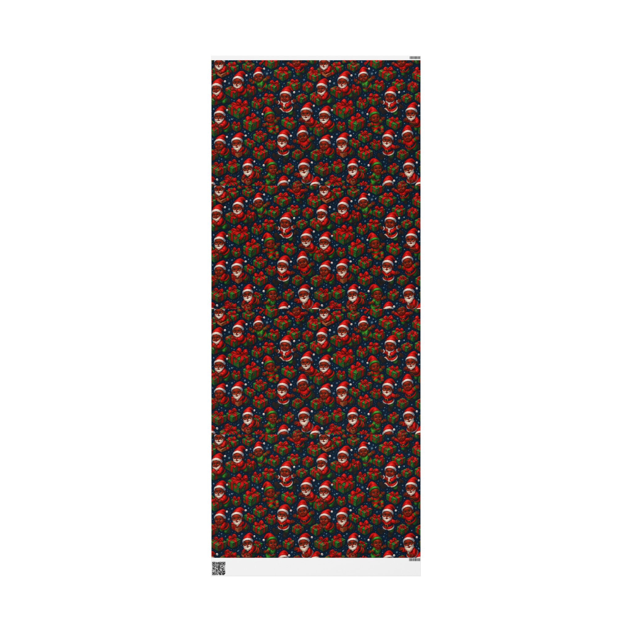 Santa Babies Wrapping Paper — African American Santa Representation Holiday Gift Wrap