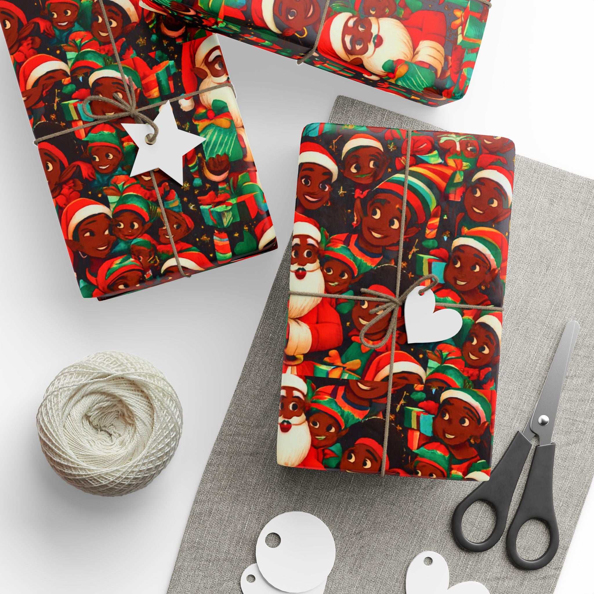 Santa And His Little Helpers – Festive Holiday Gift Wrap
