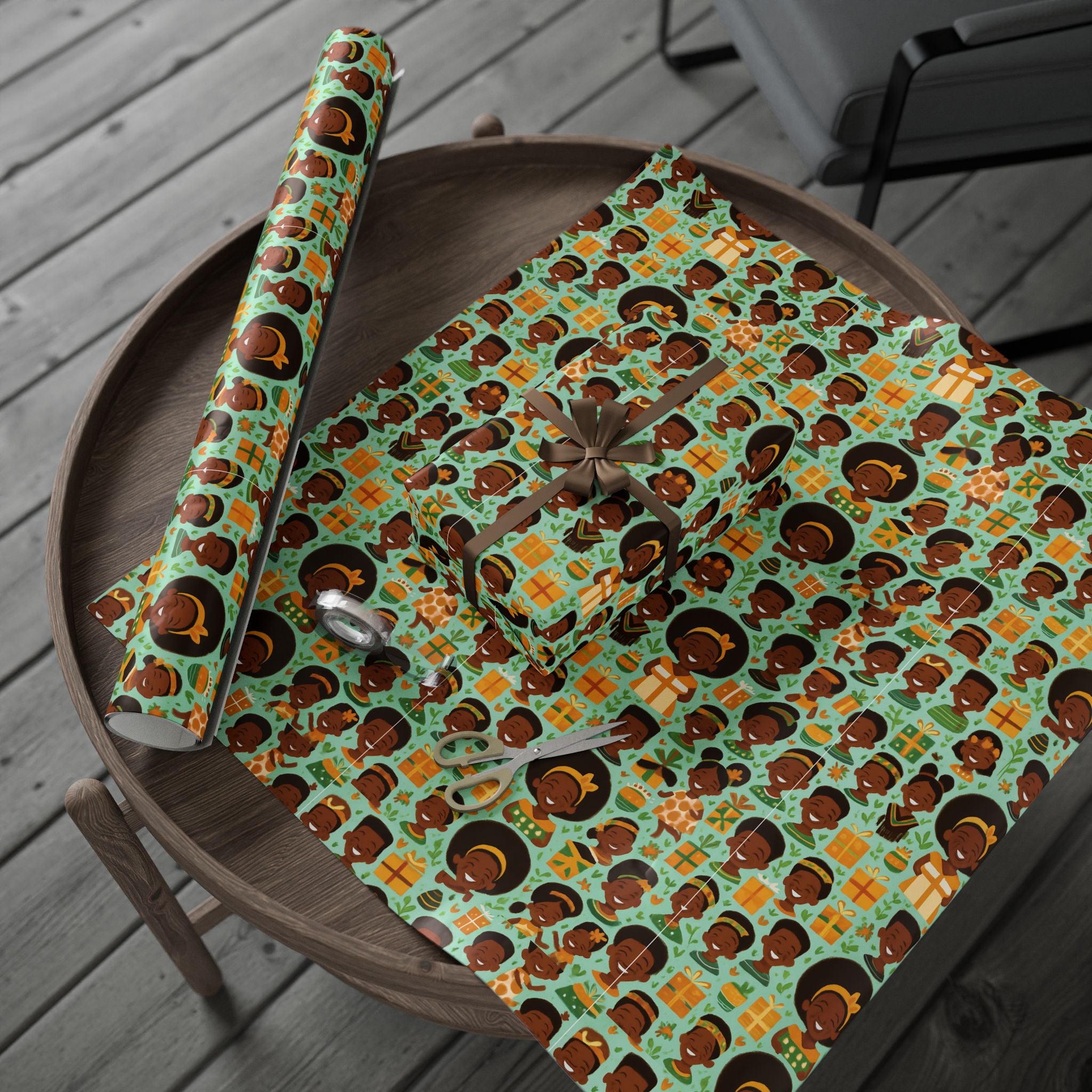 African American Wrapping Paper — Black Heritage Gift Wrap