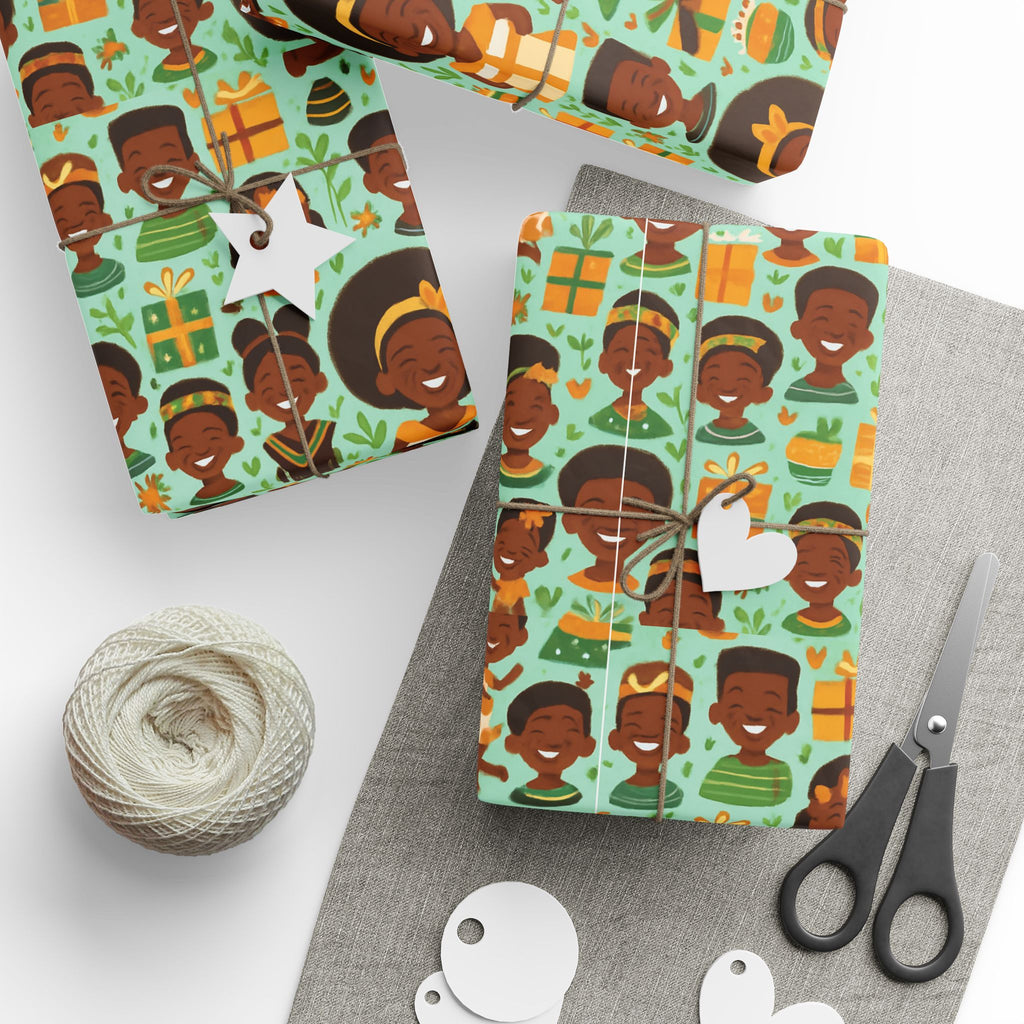 African American Wrapping Paper — Black Heritage Gift Wrap