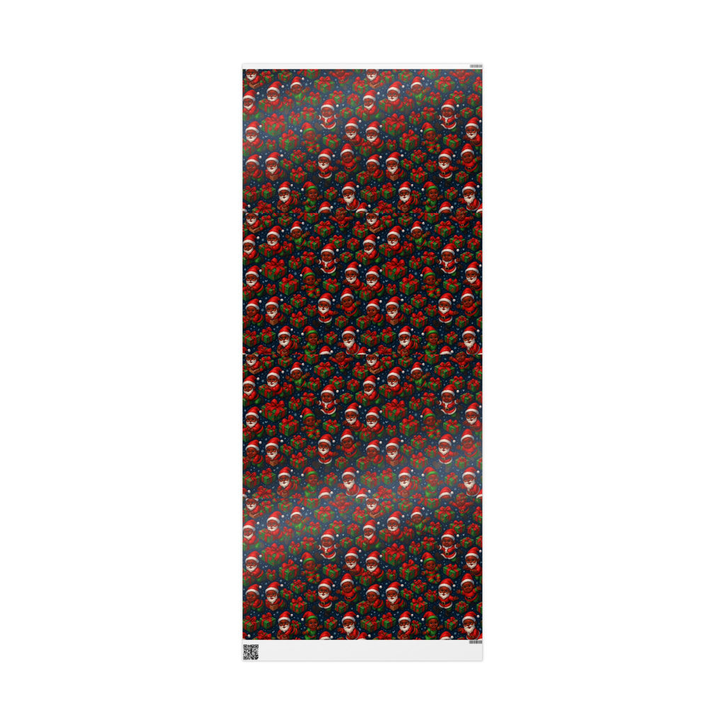 Santa Babies Wrapping Paper — African American Santa Representation Holiday Gift Wrap
