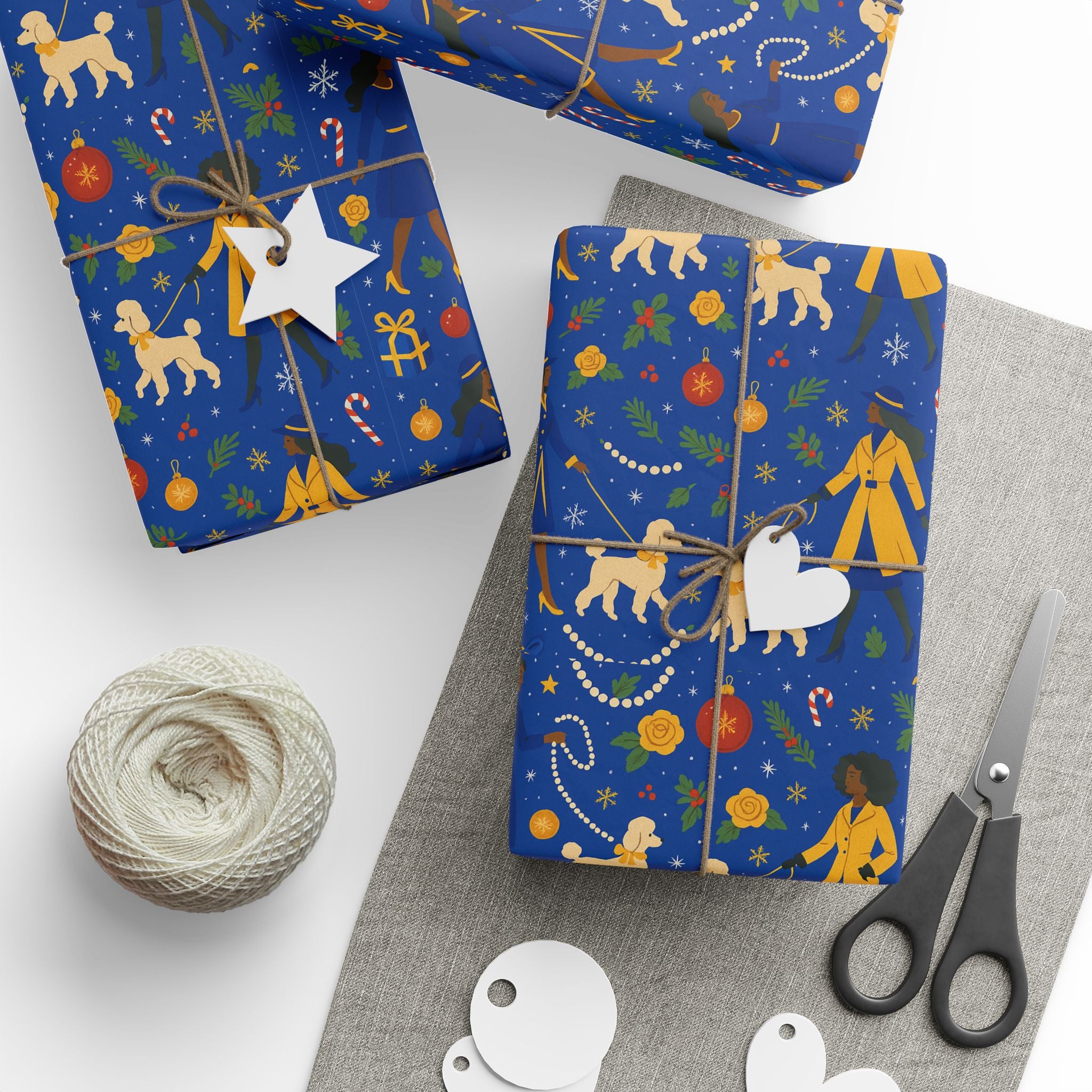 Divine 9 Celebration— Pretty Poodle festive wrapping paper